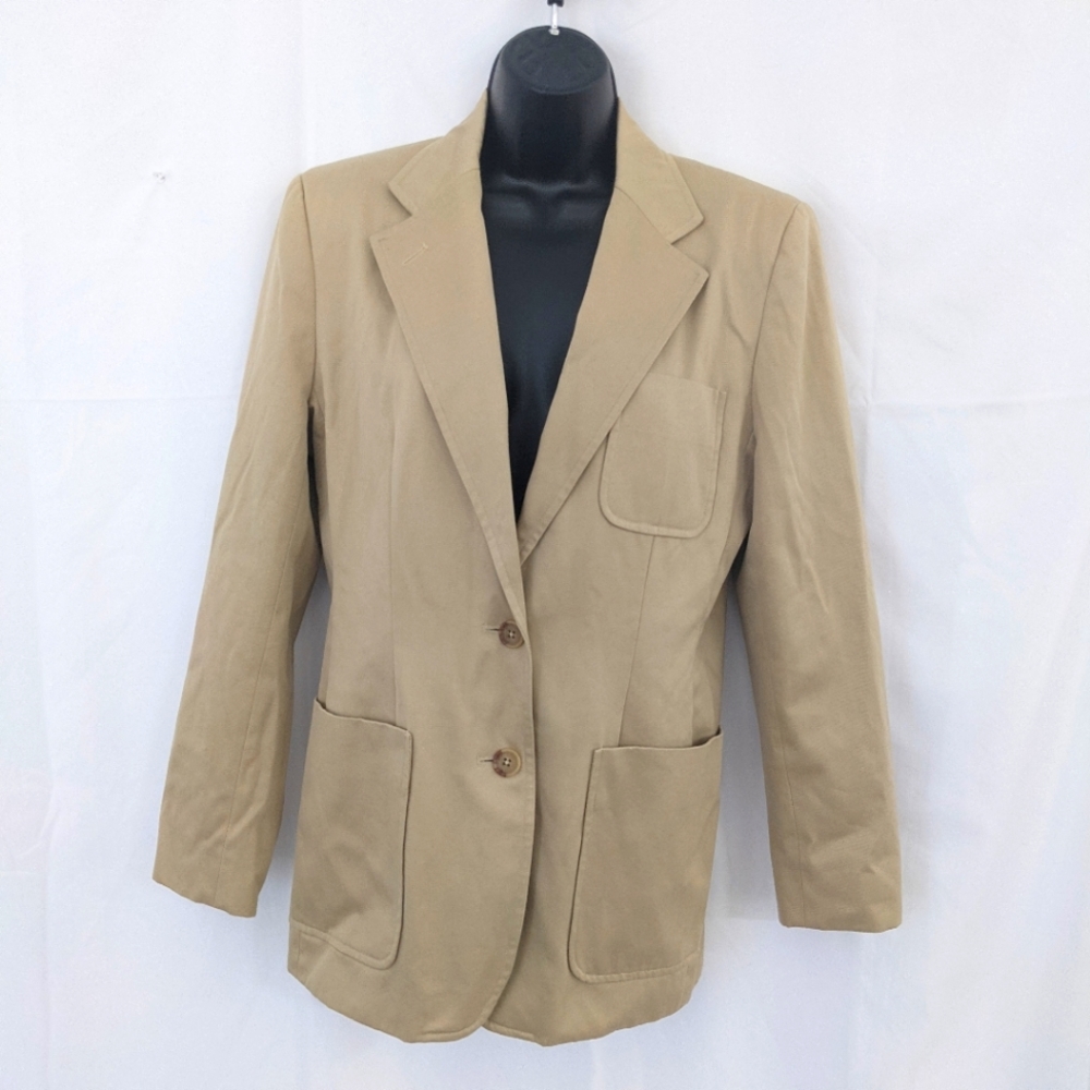 Tan Lauren Ralph Lauren two button blazer